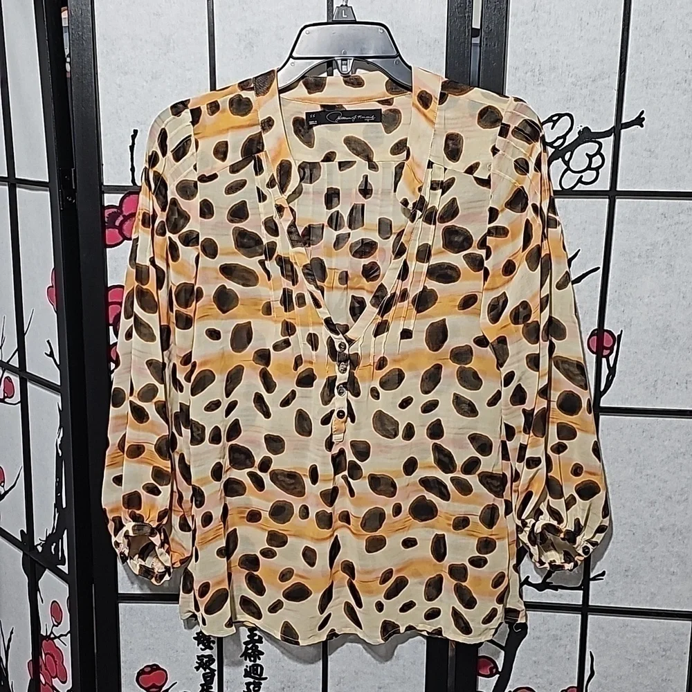 Patterson‎ J. Kincaid Originals Sheer Top Size XS